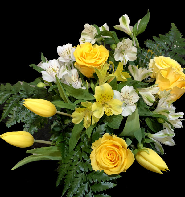 Bouquet misto bianco e giallo