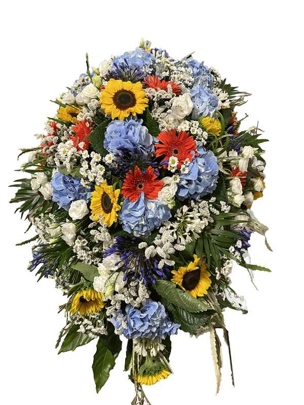 Cuscino di fiori fantasia ortensie