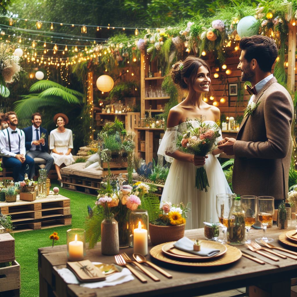 Immagine di un matrimonio stile ecosostenibile